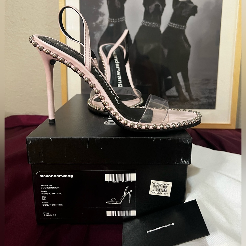 Alexander Wang Nova Studded Slingback Heels - Pink